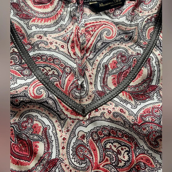 Massimo Dutti 100% Silk Pink Paisley Feminine Sleeveless Dress Floral Luxury - Picture 6 of 9